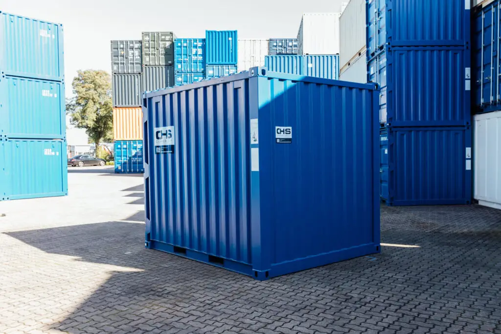 CONTENTOR AZUL DE 10 PÉS NOVO
