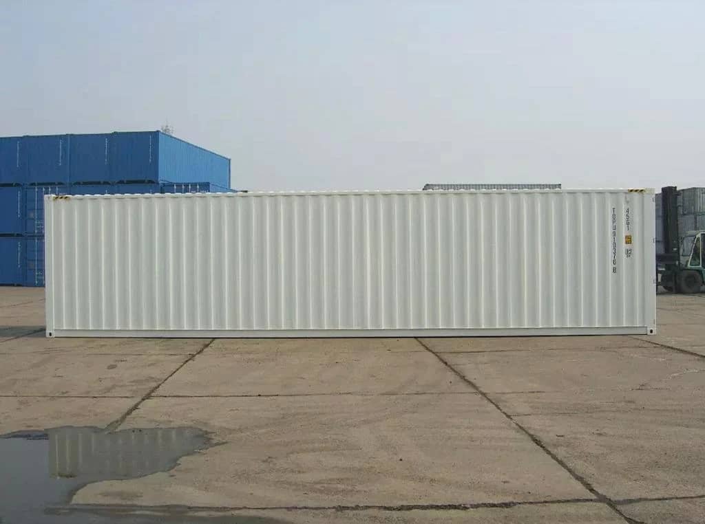 Contentor marítimo branco de 40 pés – novo - Image 3