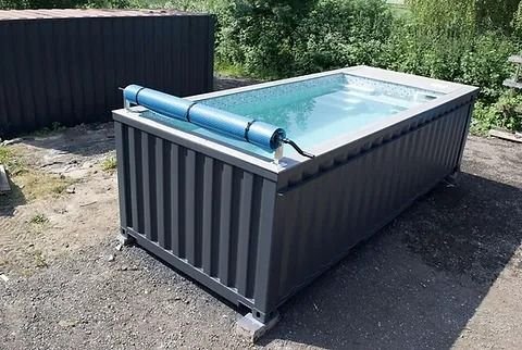 Piscina em contentor de 20 pés com Jato de natação