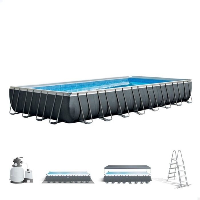 Piscina retangular de 10 metros Ultra XTR Frame com bomba de filtro.